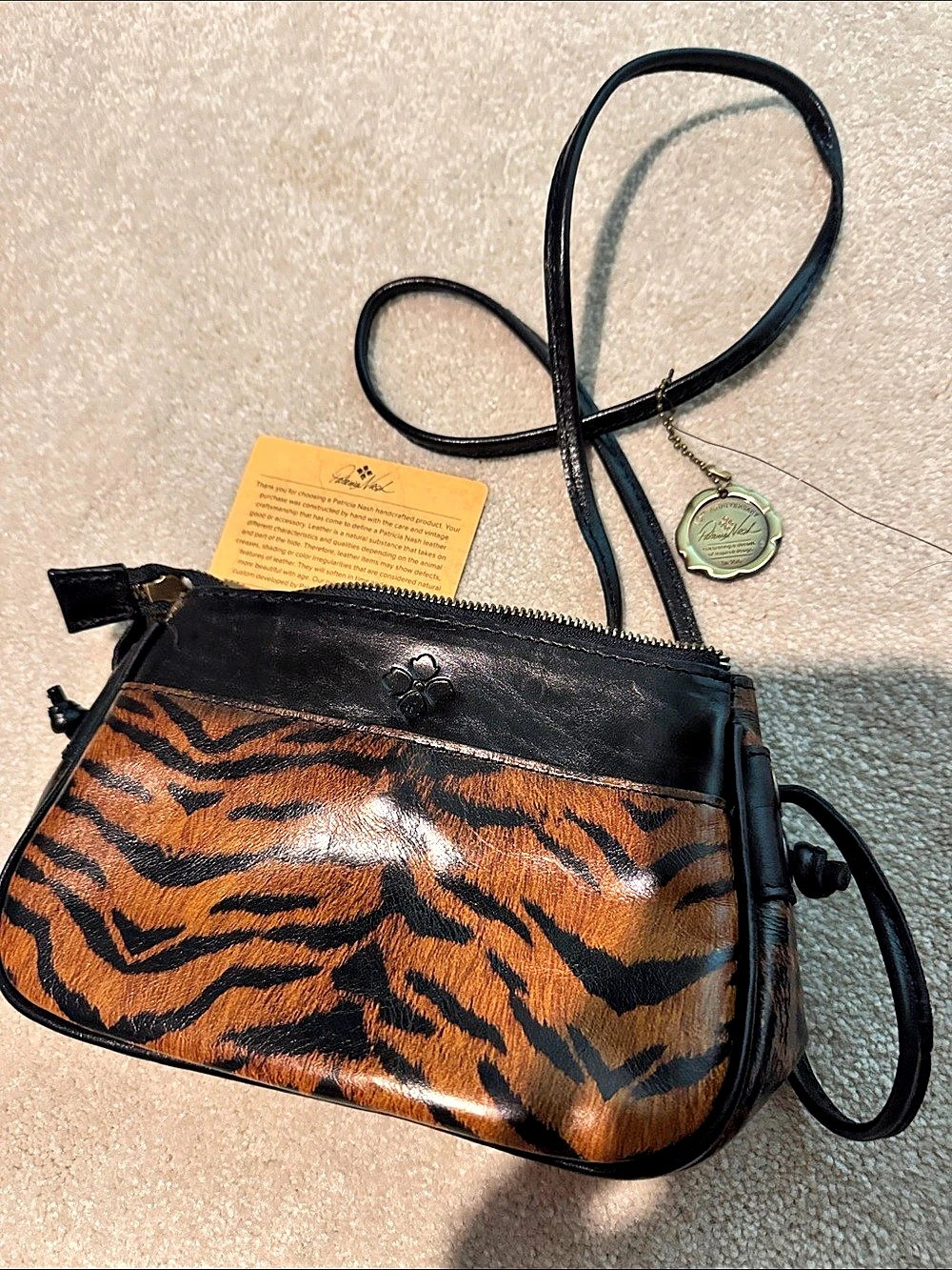 Brighton Animal Print Crossbody Bag in Brown & Black